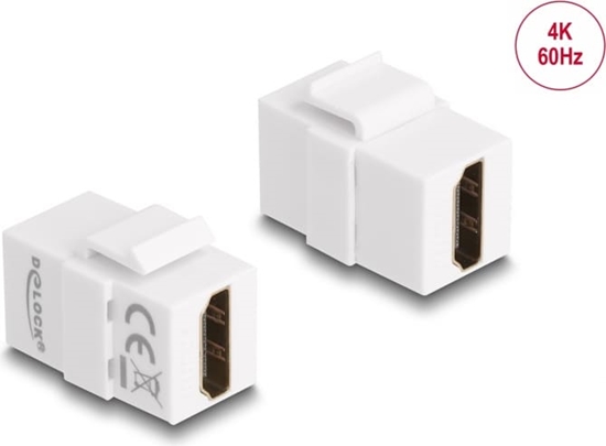 Picture of Keystone modulis HDMI, F > F, 4K 60Hz, balts, Delock