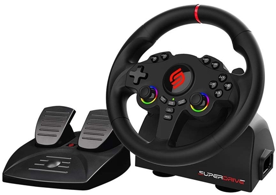 Изображение Kierownica Subsonic Subsonic Superdrive 220 RS Czarny USB Kierownica + peday Nintendo Switch, PC, PlayStation 4, Xbox One, Xbox Series S, Xbox Series X