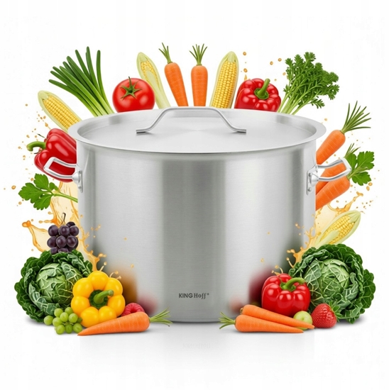 Picture of KingHoff GARNEK GASTRONOMICZNY Z POKRYW STALOW Ø55cm 83L KINGHOFF KH-2029