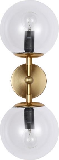 Изображение Kinkiet Light Prestige Loftowy kinkiet zoty DORADO LP-002/2W Transparent Light Prestige szklane kule balls