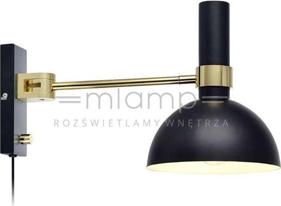 Picture of Kinkiet Markslojd Kinkiet lampa cienna Markslojd Larry 1x60W E27 czarny / zoty 106970