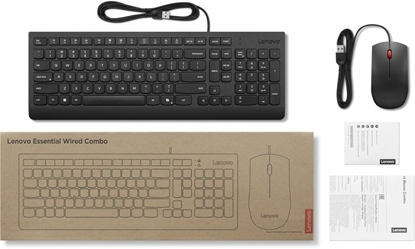 Изображение Klawiatura + mysz Lenovo LENOVO ESSENT.WIRED KEYB/MOUSE