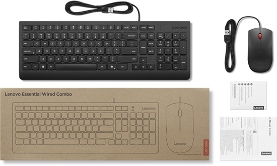 Изображение Klawiatura + mysz Lenovo LENOVO ESSENT.WIRED KEYB/MOUSE