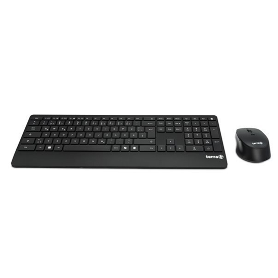 Изображение Klawiatura + mysz Wortmann AG TERRA Desktop 4000 Wireless AES [DE] USB black Copilot klawiatura+mysz, QWERTZ, 105 klawiszy