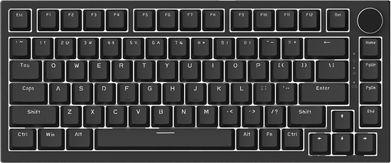 Picture of Klawiatura Ajazz AK820 Red Switch Black USB-C