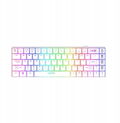 Изображение Klawiatura AQIRYS AQIRYS Klawiatura mechaniczna 65%/68 klawiszy Dual Mode: Wirelles&BT+Wired MIRA 2.0 white