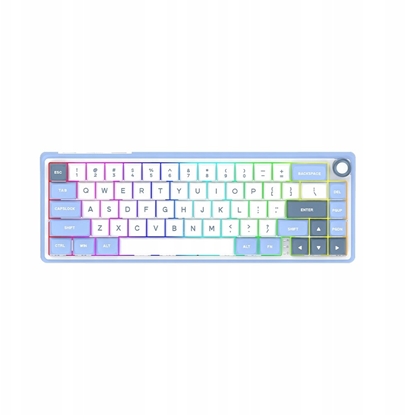 Изображение Klawiatura AQIRYS AQIRYS Klawiatura mechaniczna 65%/68 klawiszy Dual Mode: Wirelles&BT+Wired TALITHA white