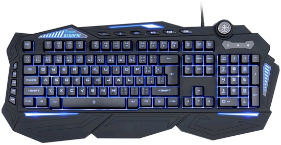 Изображение Klawiatura C-Tech C-TECH klawiatura SCORPIA V2 (GKB-119) gamingowy CZ/SK 7 kolory podwietlenia programowalna czarny USB