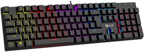 Picture of Klawiatura C-Tech C-TECH mechaniczna klawiatura Morpheus, casual gaming, CZ/SK, czerwone przeczniki, RGB podsvícenie, USB