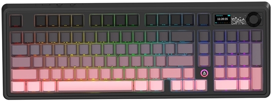 Изображение Klawiatura gamingowa mechaniczna AK980 Gift Switch-V2-Pink-Gradient-Model-With-Screen RGB