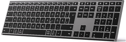 Изображение Klawiatura Inateck inateck Keyboard, ergonomic design, QWERTZ szary