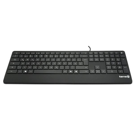 Изображение Klawiatura Wortmann AG TERRA Keyboard 4000 Corded [DE] USB black Copilot QWERTZ 105 klawiszy przewodowa 1,80m