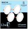Изображение Komplekts 4 gabali apaļas formas LED panelis 12W 3000K 168x29 ar iebūvētu barošanas bloku