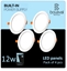 Изображение Komplekts 4 gabali apaļas formas LED panelis 12W 4000K 168x29 ar iebūvētu barošanas bloku