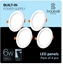 Изображение Komplekts 4 gabali apaļas formas LED paneļi 6W 3000K 118x29mm ar iebūvētu vadības bloku