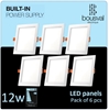 Изображение Komplekts 6 gabali kvadrātformas LED panelis 12W 4000K 168x168x29 ar iebūvētu barošanas bloku