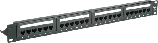 Picture of Komutācijas panelis Cat6a, 24x, UTP, melns, VALUE