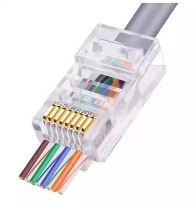 Attēls no Konektors EZ RJ45 (EZ-RJ45 un Easy tipa) CAT5 LAN kabelim | Pass through