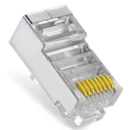 Attēls no Konektors RJ45 ekranēts CAT5 STP FTP LAN kabelim