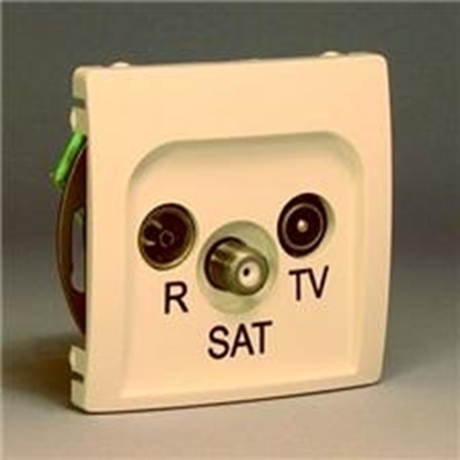 Attēls no Kontakt-Simon Gniazdo antenowe BASIC MODU RTV/SAT przelotowe beowe - BMZAR-SAT10/P.01/12