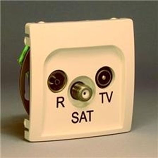 Picture of Kontakt-Simon Gniazdo antenowe BASIC MODU RTV/SAT przelotowe beowe - BMZAR-SAT10/P.01/12