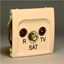 Picture of Kontakt-Simon Gniazdo antenowe BASIC MODU RTV/SAT przelotowe beowe - BMZAR-SAT10/P.01/12