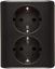 Изображение Kontakt-Simon Simon 54 Gniazdo podwójne Schuko podtynkowe z przesonami Scandinavian version srebrny mat EGSZ2SPZ/43