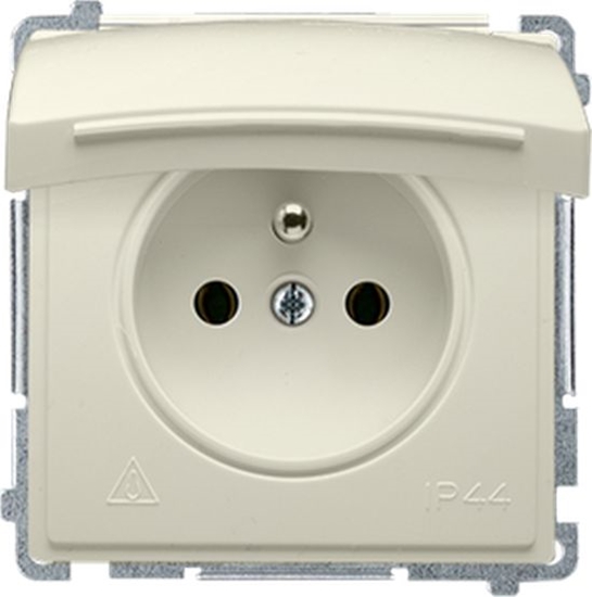 Изображение Kontakt-Simon Simon Basic Gniazdo wtyczkowe Schuko do wersji IP44 z przesonami (modu) 16A, 250V~,zaciski rubowe be BMGSZ1BZ.01/12