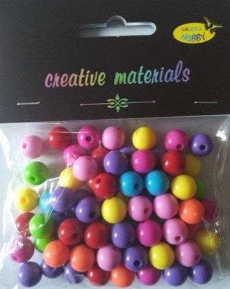 Picture of Koraliki okrge kolorowe 10mm ok 40g