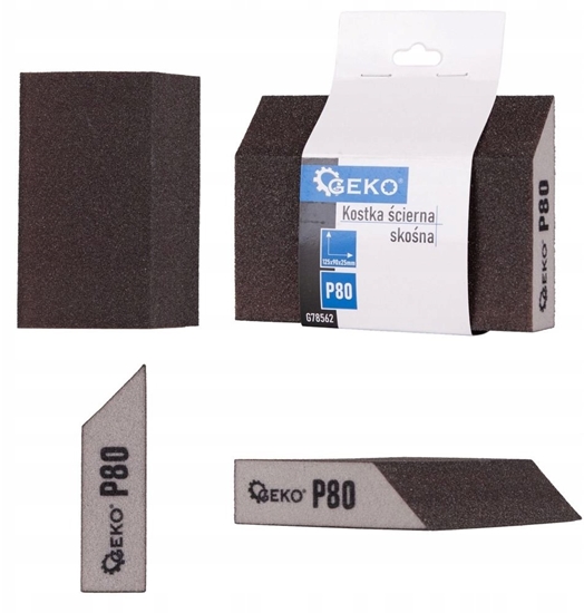 Picture of Geko Kostka cierna skona 125x90x25mm P80 (250)
