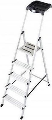 Attēls no Krause Secury Drabina wolnostojca jednostronna aluminiowa 5 stopniowa (126535)