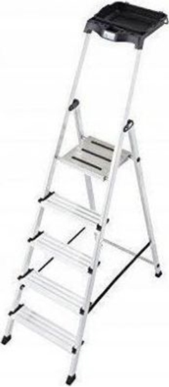 Picture of Krause Secury Drabina wolnostojca jednostronna aluminiowa 5 stopniowa (126535)