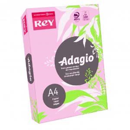 Picture of Krāsains papīrs A4, 160g/m2, 250 loksnes, rozā krāsa, REY Adagio