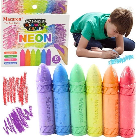 Picture of Lean Kreda Kolorowa Neonowa Tablicowa Chodnikowa Zestaw 6 Szt LEAN