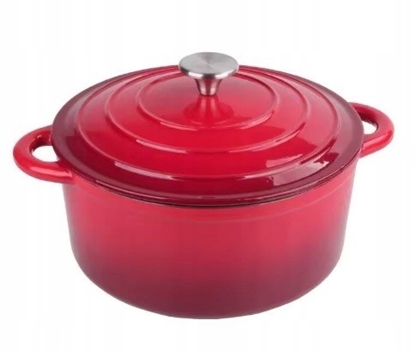 Picture of KRISBERG Garnek eliwny emaliowany 26cm 4.8L Czerwony KRISBERG KS-7709