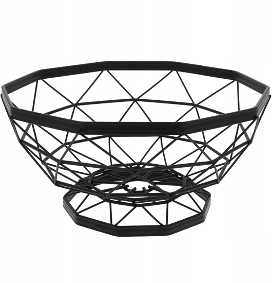 Picture of KRISBERG Stalowy koszyk na owoce 30.5x14cm czarny KRISBERG KS-2537