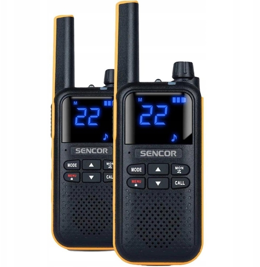 Picture of Krótkofalówka Sencor SMR 700 YELLOW Walkie talkie Moc 2W, Latarka