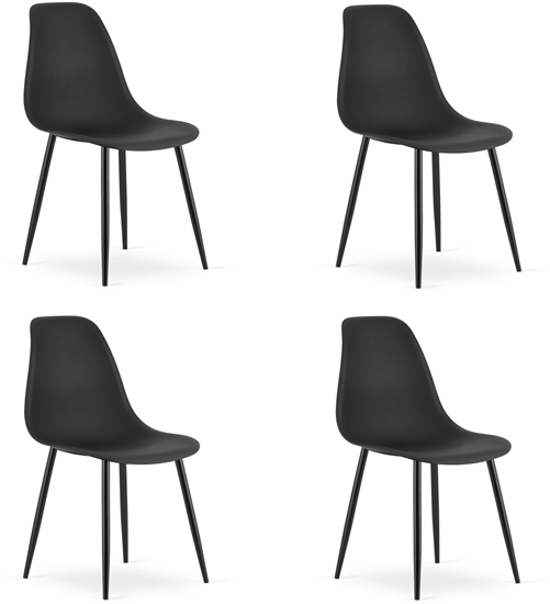Изображение Krzeso skandynawskie czarne WAT 4 szt. do kuchni biuro jadalni loft