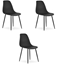 Изображение Krzeso skandynawskie czarne WAT zestaw 3 szt. do kuchni biuro loft
