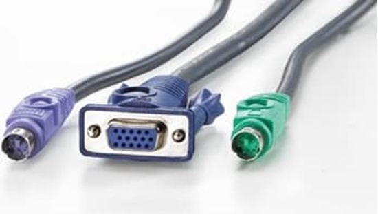 Picture of KVM-kabelis 2xPS/2+VGA (M-F),3.0m