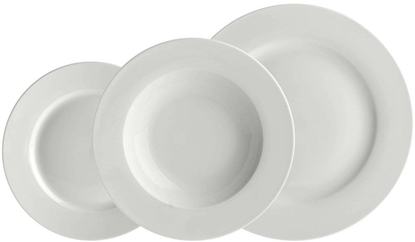 Picture of LA PORCELLANA BIANCA ESSENZIALE Zestaw 12 talerzy z rantem