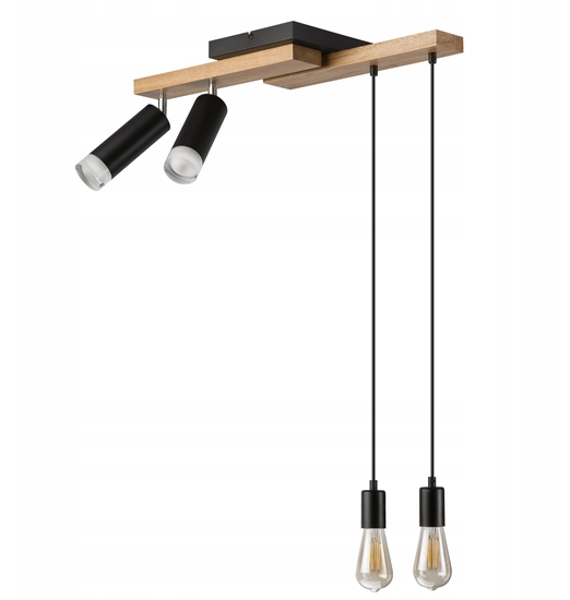 Picture of Lamkur Cortina 50478 plafon lampa sufitowa 4x15W E27 db/czarny