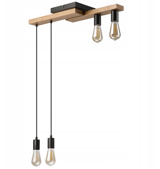 Picture of Lamkur Cortina 50515 plafon lampa sufitowa 4x15W E27 db/czarny