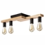 Picture of Lamkur Matte 50287 plafon lampa sufitowa 4x15W E27 drewniany/czarny