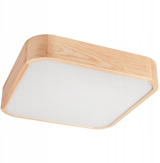 Picture of Lamkur Oak Square 48901 plafon lampa sufitowa 4x15W E27 sosna