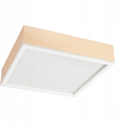 Picture of Lamkur Oak Square 49069 plafon lampa sufitowa 4x15W E27 sosna/biay