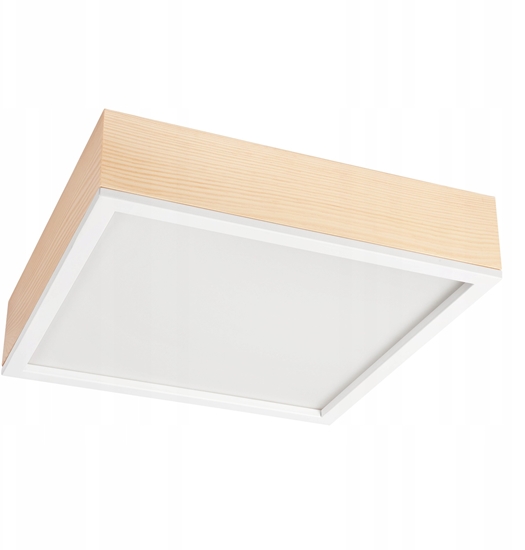 Picture of Lamkur Oak Square 49069 plafon lampa sufitowa 4x15W E27 sosna/biay