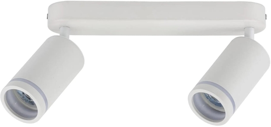 Picture of Lampa sufitowa biaa 2xGU10 metalowa Podwójny reflektor natynkowy