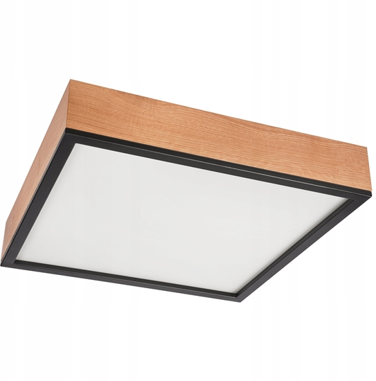 Picture of Lampa sufitowa Lamkur Oak Square 48833 plafon lampa sufitowa 4x15W E27 db/czarny