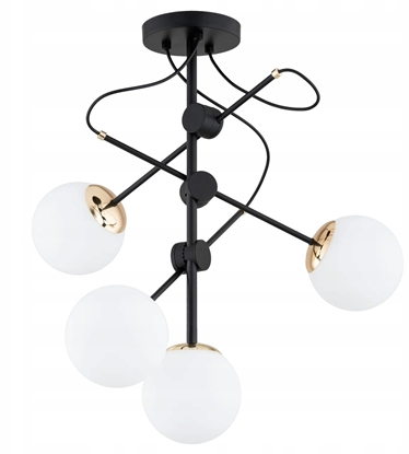 Attēls no Lampa sufitowa Led Olimp Alfa 63357 4xE14 czarny/zoty